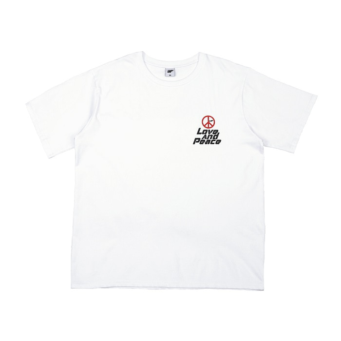 LOVE AND PEACE T-SHIRT_WHITE